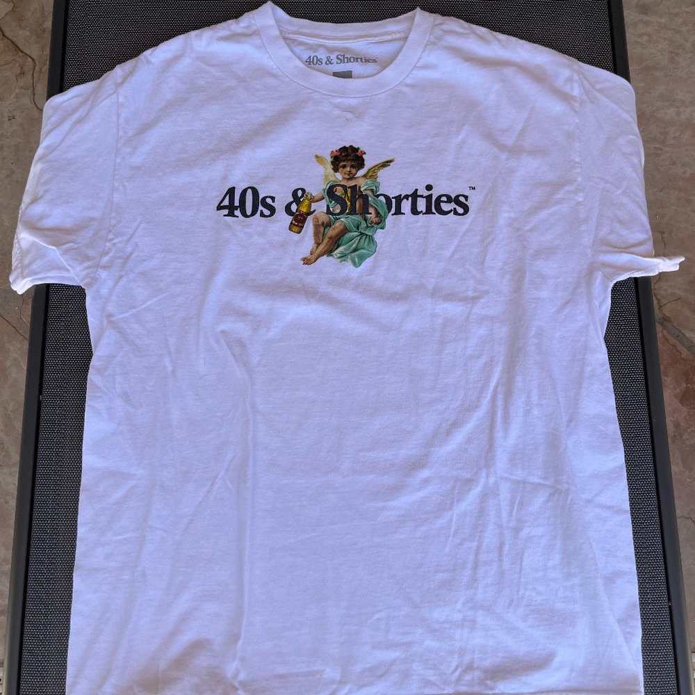 Angel Logo White T-Shirt from 40s & Shorties.